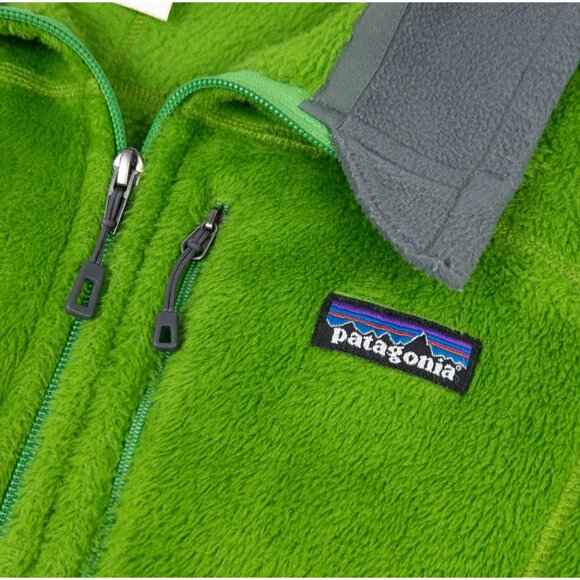 Patagonia R2 Fleece Jacket Men's XL Green Gray Full Zip Fuzzy Outdoor 25136 - Picture 6 of 13